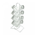 Conjunto 8 Porta Temperos de Vidro  e Suporte de Metal  - Lyor