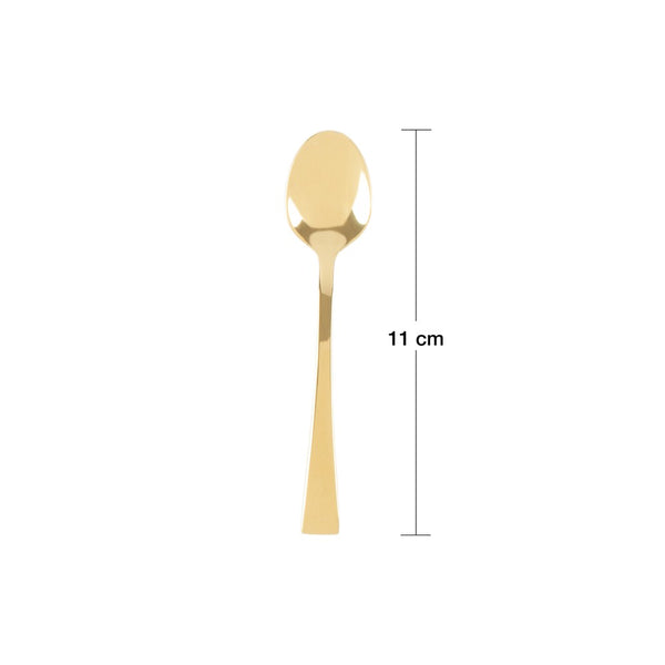 Conjunto 6 Colheres de Café de Aço Inox Berna Dourado - Wolff