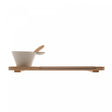 Conjunto 5 Peças para Petiscos de Bambu com Tábua e Molheiras - Lyor