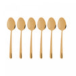 Conjunto 6 Colheres para Sobremesa Dourado Viena Aço Inox - Wolff