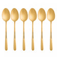 Conjunto 6 Colheres para Mesa Viena Dourado Aço Inox - Wolff