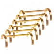 Conjunto 6 Dencansos para Talheres Maitê 8cm x 4cm x 2cm Dourado Zamac - Wolff
