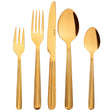 Faqueiro 30 Peças Manchester Dourado Aço Inox - Wolff