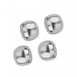 Conjunto 4 Anéis para Guardanapo de Aço Niquelado Circle Prata - Lyor