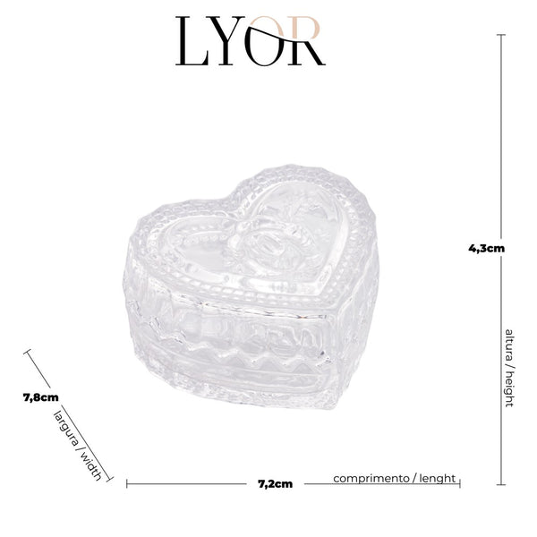 Potiche de Cristal Coração - Lyor