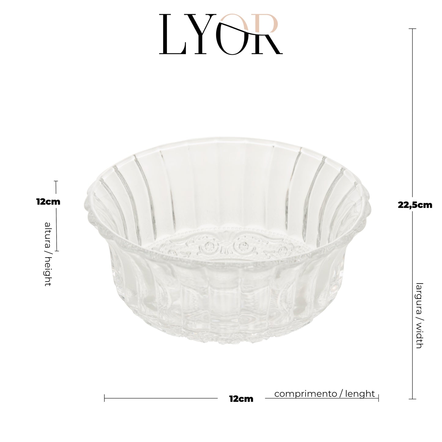 Conjunto 6 Bowls de Vidro Angel - Lyor