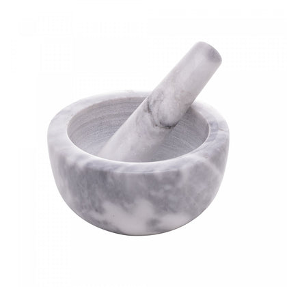 Pilão de Mármore com Socador Cinza Marin - Lyor