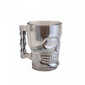 Caneca para Chopp e Cerveja de Vidro Caveira Rock Style Cinza 510ml - Lyor