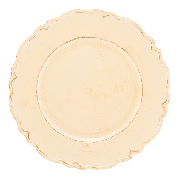 Conjunto 6 Sousplats Patinado de Plástico Moon Bege - Lyor