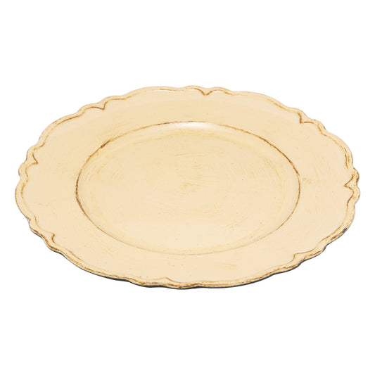 Conjunto 6 Sousplats Patinado de Plástico Moon Bege - Lyor