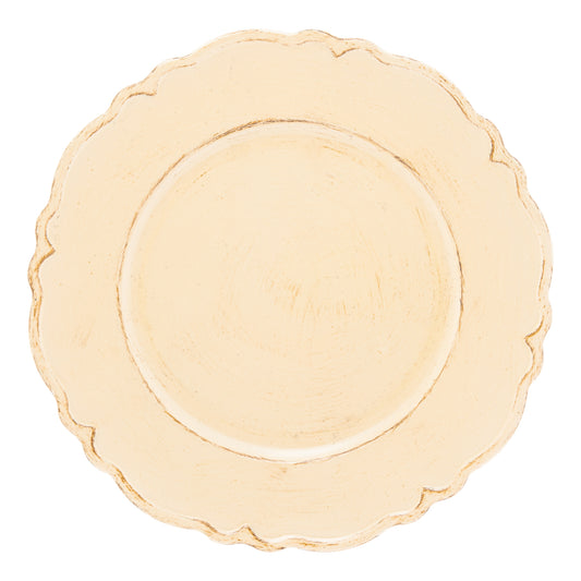 Conjunto 6 Sousplats Patinado de Plástico Moon Bege - Lyor