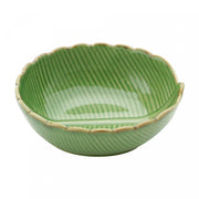 Centro de Mesa Decorativo de Cerâmica Banana Leaf Verde 11,5cm x 10cm x 4,5cm Lyor