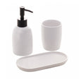 Conjunto 3 Peças para Banheiro de Cerâmica Londres Branco Preto - Lyor