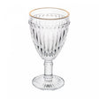 Taça de Água de Vidro com Fio de Ouro Empire 325ml - Lyor