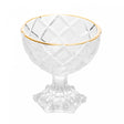 Taça de Sobremesa de Vidro Deli Diamond com Fio de Ouro 170ml Lyor