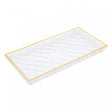 Travessa para Servir de Cristal com Fio de Ouro Deli Diamond 28,5cm x 14,5cm x 2cm -  Lyor
