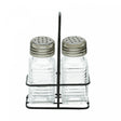 Conjunto Saleiro e Pimenteiro de Vidro com Suporte de Metal Preto 70ml -  Lyor