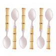 Conjunto 6 Colheres de Café de Aço Inox com Cabo de Plástico Bambu  Natural 16cm - Lyor