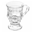 Taça de Cappuccino de Cristal com Alça e Pé Diamante 142ml Lyor