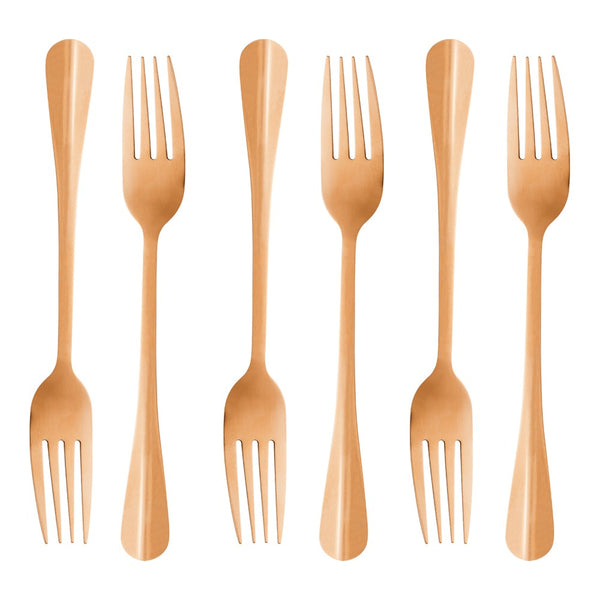 Faqueiro 24 Peças de Aço Inox Positano Rosé Lyor