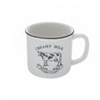 Caneca de Porcelana Creamy Milk Branca e Preta 260ml - Lyor