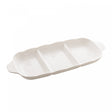 Petisqueira de Porcelana New Bone com 3 Divisórias Butterfly Flower 34cm x 14,5cm x 3,5cm  Lyor