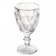 Taça de Água de Cristal Ecológico com Fio de Ouro Diamond 325ml - Lyor