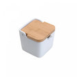 Saleiro de Mesa de Cerâmica com Tampa de Bambu - Lyor