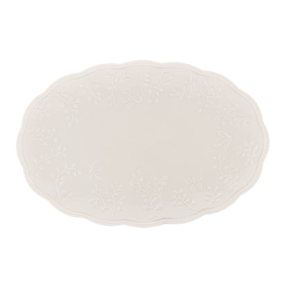 Travessa de Porcelana New Bone Butterfly Flower 36,5cm x 24cm x 3cm Lyor