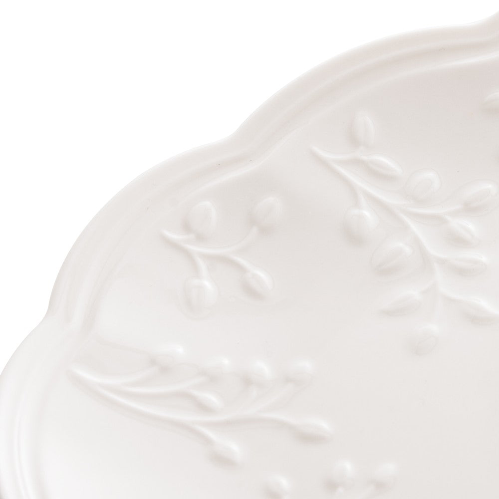 Travessa de Porcelana New Bone Butterfly Flower 36,5cm x 24cm x 3cm Lyor