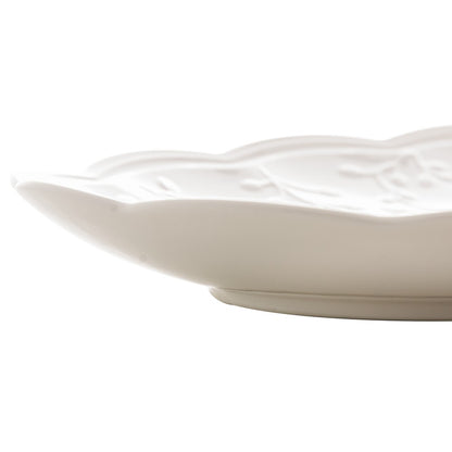 Travessa de Porcelana New Bone Butterfly Flower 36,5cm x 24cm x 3cm Lyor