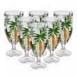 Conjunto 6 Taças Palm Tree Handpaint 450ml Cristal Ecológico - Wolff