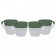 Conjunto 4 Canecas Ombré 210Ml Verde Cerâmica - Wolff