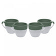 Conjunto 4 Canecas Ombré 85Ml Verde Cerâmica - Wolff