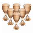 Conjunto 6 Taças de Água Bico De Jaca 255Ml Âmbar Vidro - Wolff