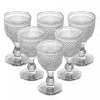 Conjunto 6 Taças de Água Bico De Jaca 300Ml Vidro - Wolff
