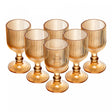 Conjunto 4 Taças de Licor Lines 75Ml Âmbar Metalizado Vidro - Wolff