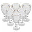 Conjunto 6 Taças de Água com Fio de Ouro Roman 345ml Vidro - Wolff