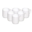Conjunto 6 Canecas Empilháveis Luminarc 290ml Branco Vidro Opalino AM - Rojemac Profissional