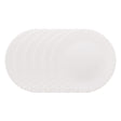 Conjunto 6 Pratos Rasos Feston Luminarc Ø27cm Branco Vidro Opalino AM - Rojemac Profissional