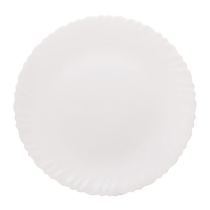 Conjunto 6 Pratos Rasos Feston Luminarc Ø27cm Branco Vidro Opalino AM - Rojemac Profissional