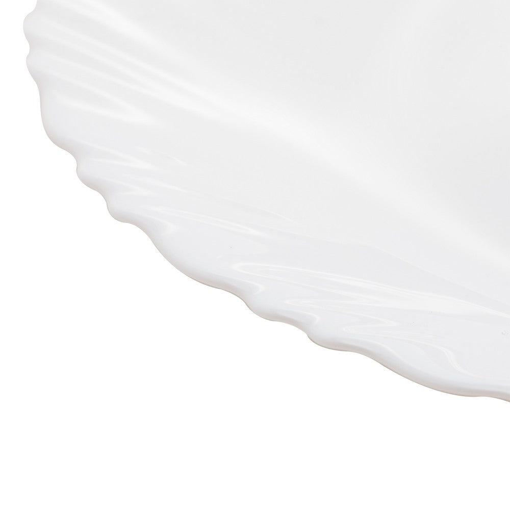 Conjunto 6 Pratos Rasos Feston Luminarc Ø27cm Branco Vidro Opalino AM - Rojemac Profissional