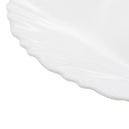 Conjunto 6 Pratos Rasos Feston Luminarc Ø27cm Branco Vidro Opalino AM - Rojemac Profissional