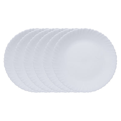 Conjunto 6 Pratos para Sobremesa Feston Luminarc Ø19cm Branco Vidro Opalino AM Rojemac Profissional