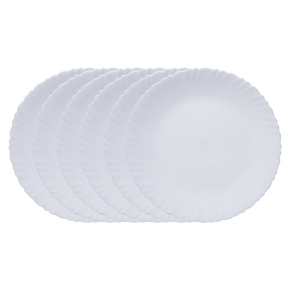 Conjunto 6 Pratos para Sobremesa Feston Luminarc Ø19cm Branco Vidro Opalino AM Rojemac Profissional