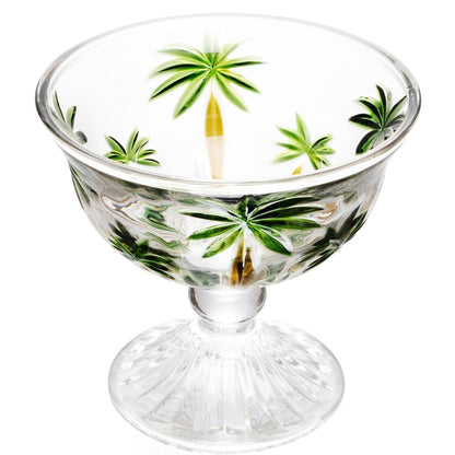 Jogo 6 Taças para Sobremesa Palm Tree Handpaint 185ml Cristal - Wolff