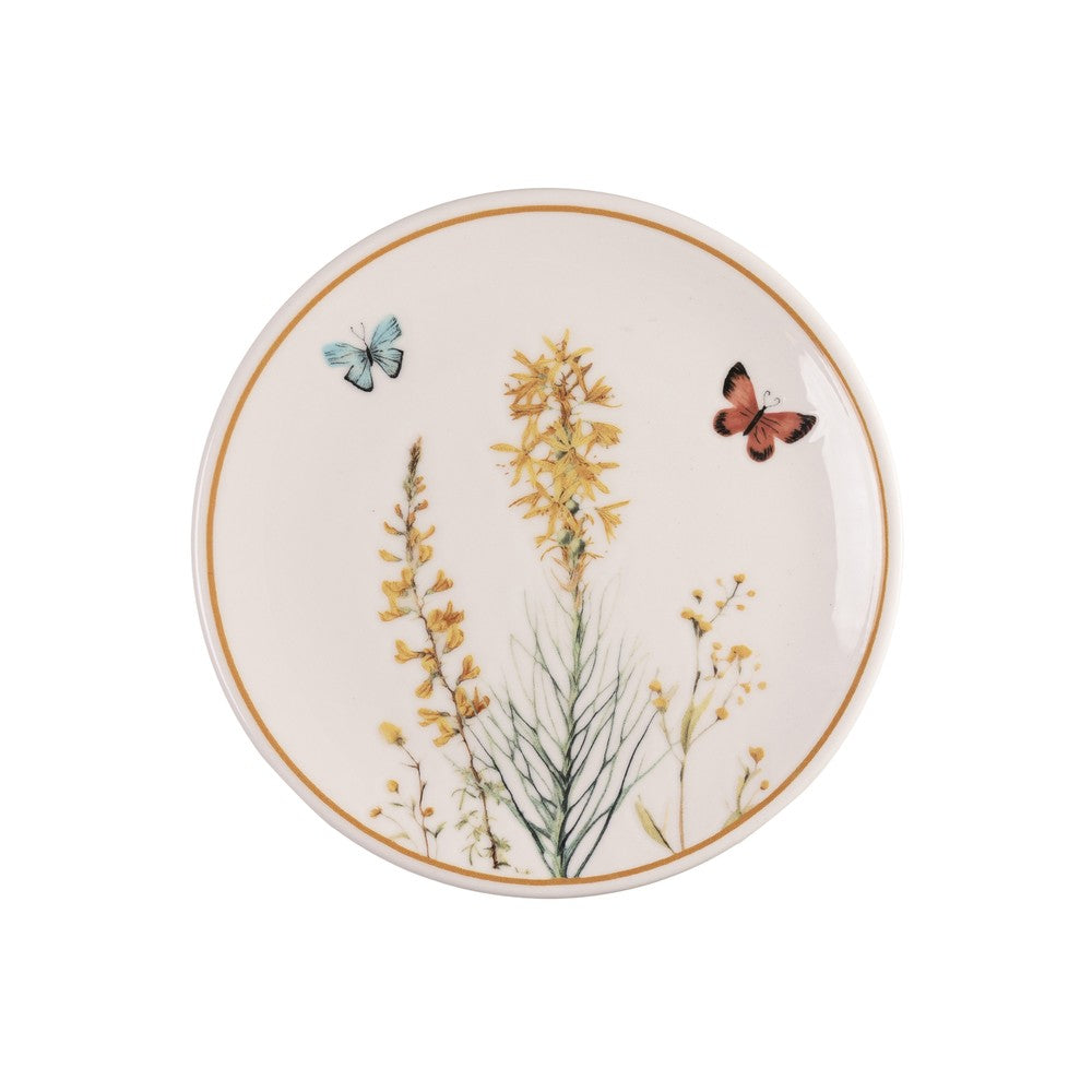 Jogo 6 Pratos para Sobremesa Herbelle 19cm Branco Cerâmica - Wolff