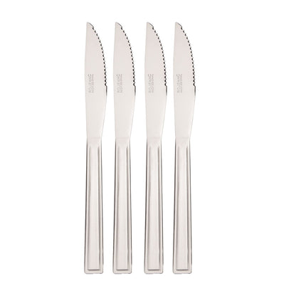 Jogo 4 Facas para Churrasco Logan 20,5cm Aço Inox - Rojemac Profissional