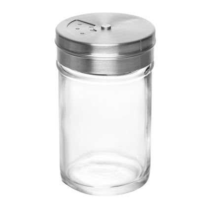 Jogo 4 Portas Condimento com Tampa Vidro 95ml Aço Inox - Rojemac Profissional