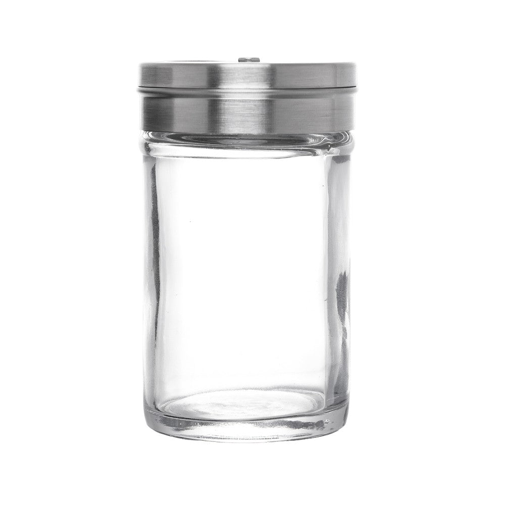 Jogo 4 Portas Condimento com Tampa Vidro 95ml Aço Inox - Rojemac Profissional